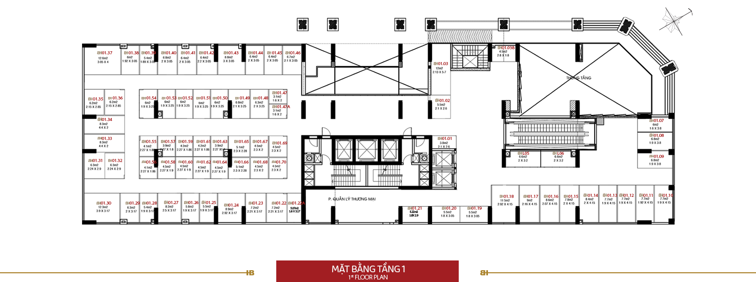 Mặt bằng - Tầng 1